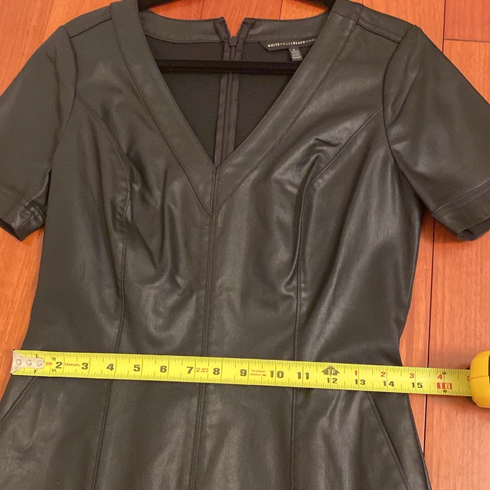WHBM Women’s Black Faux , V-Neck dress size 6 - Picture 5 of 5